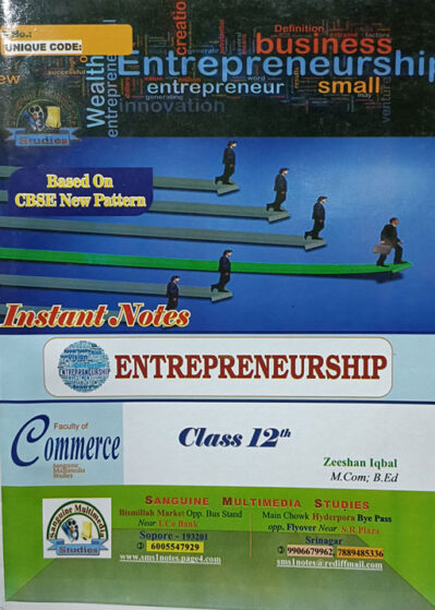 Instant Notes Entrepreneurship Class 12th